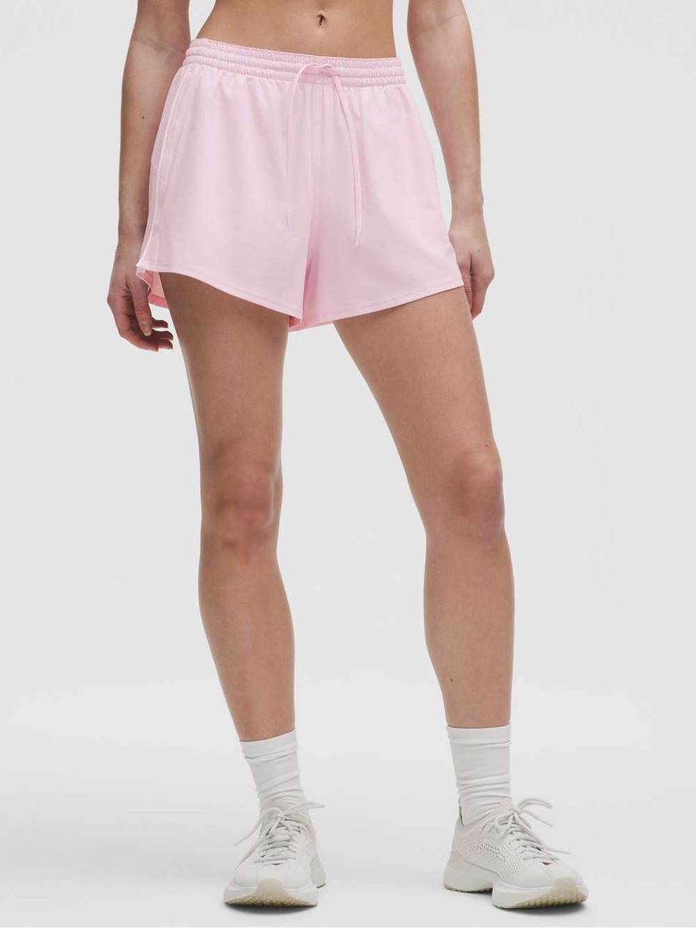 Lululemon Court Rival High-Rise Tennis Short 3" size 2 in Pink Organza / White